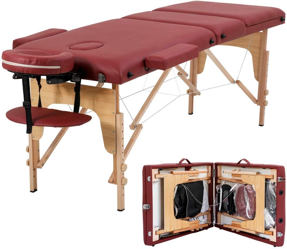 BestMassage Portable Massage Table - Height Adjustable Spa Bed