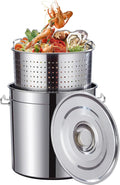 80-Quart Stainless Steel Seafood Boil Pot for Outdoor Cooking