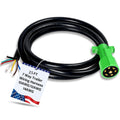 25 FT 7 Pin Trailer Plug 7 Way Trailer Plug Pure Brass - Heavy Duty