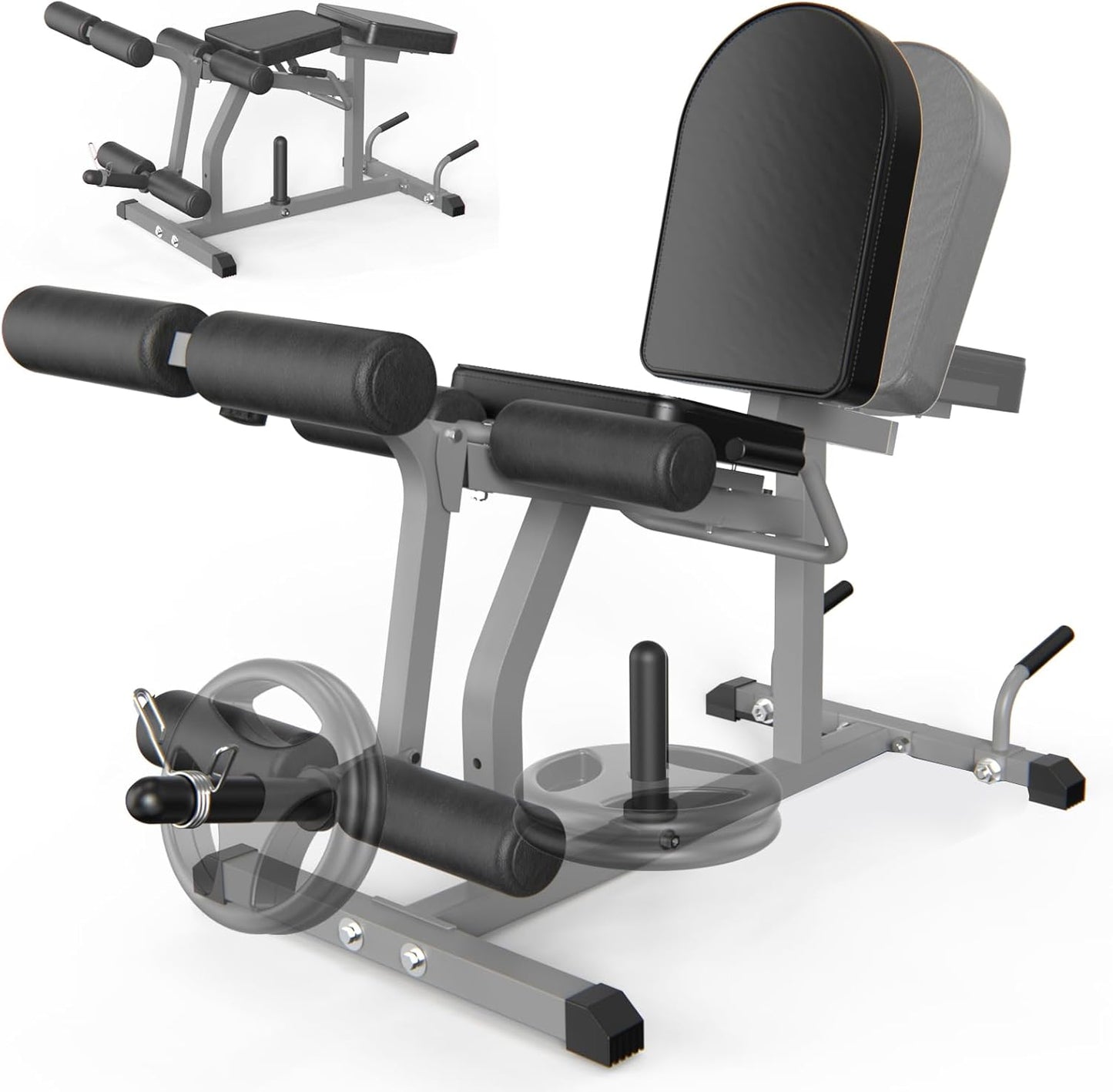 2-in-1 Adjustable Leg Extension and Curl Machine for Home Gym