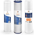 5 Micron 20 x 4.5 Sediment, Anti-Scale & Carbon Filter Set - Whole