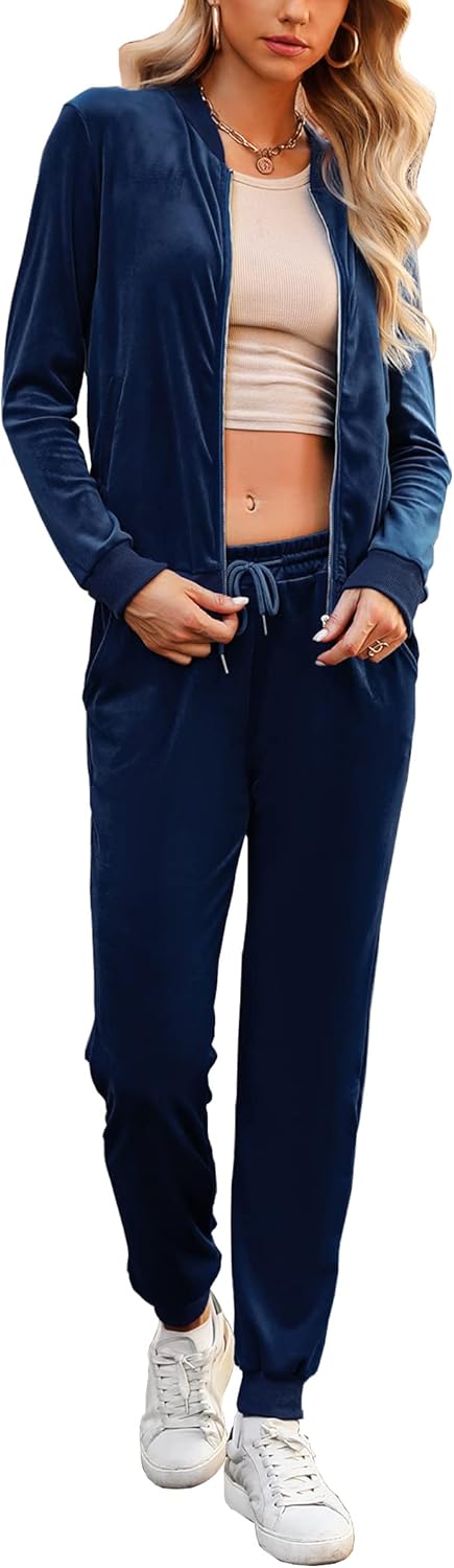 Marvmys Women's Velour Tracksuit Set for Comfort and Style