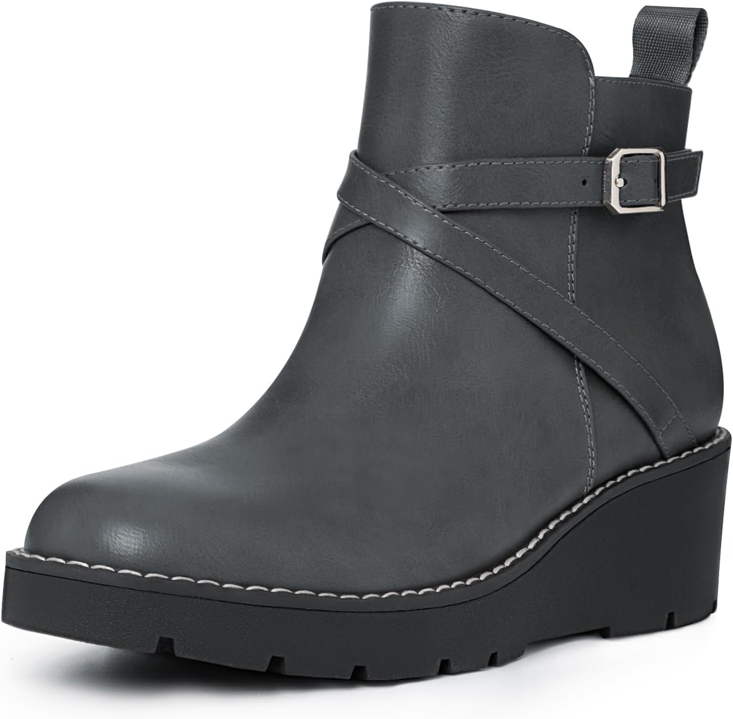 Athlefit Women's Wedge Ankle Boots for Fashion and Comfort