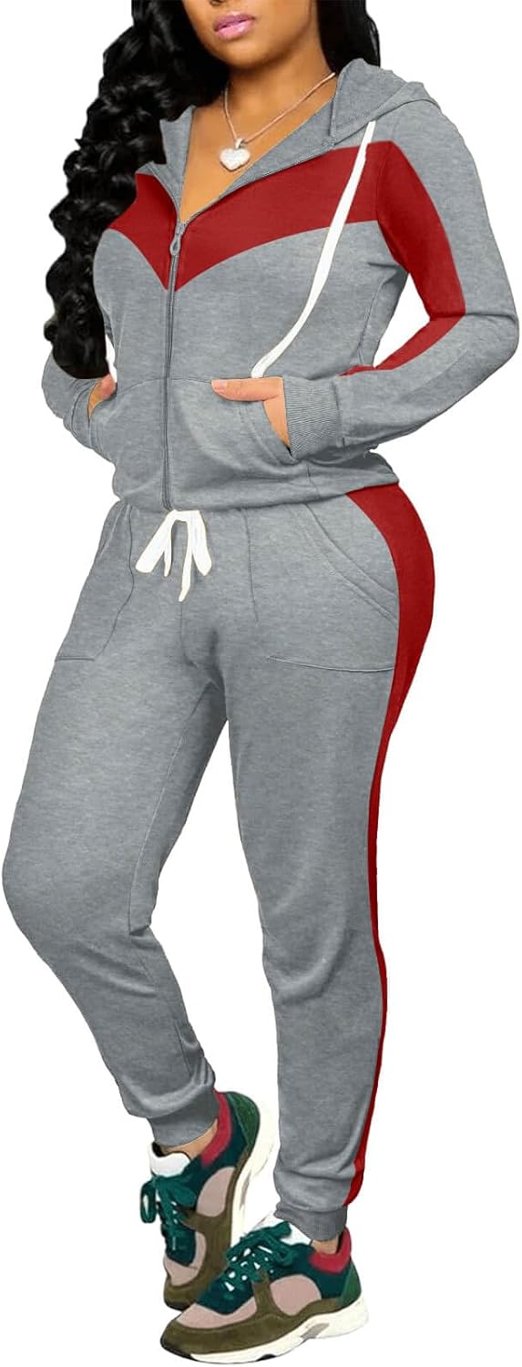CLOCOR Track Suits for Women - Casual 2 Piece Outfits Set