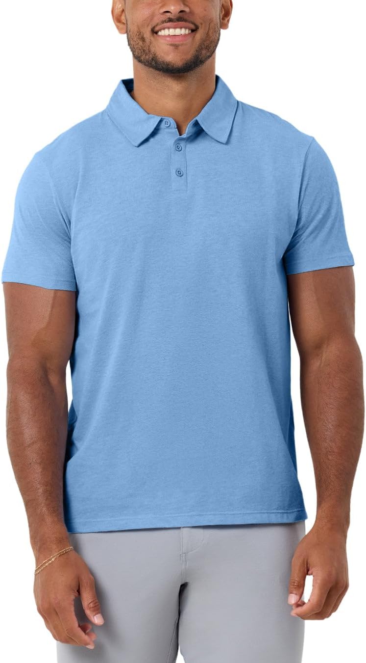 INTO THE AM Polo Shirts for Men - Slim Fit Short Sleeve Style