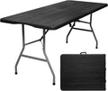 Folding Table 6ft Portable Heavy Duty Plastic Fold-in-Half Table