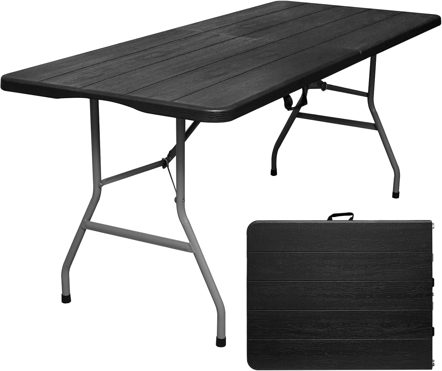 Folding Table 6ft Portable Heavy Duty for Indoor Outdoor Use