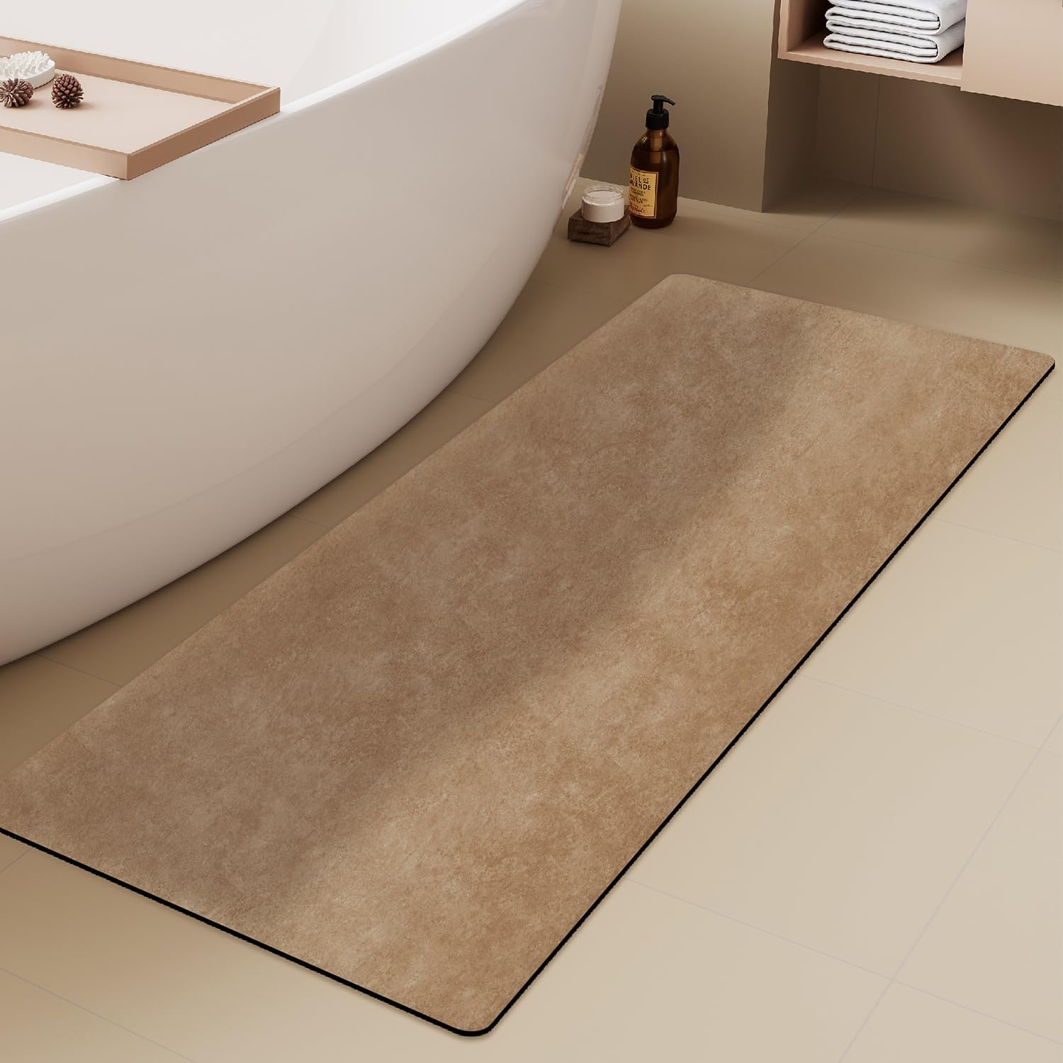 Bathroom Mat Quick Dry Non Slip Washable Thin Absorbent 24x70