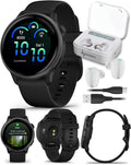 Slate Vivoactive 6 Smartwatch with White Earbuds - Bright AMOLED, 11