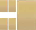 TG Mid-Size Screwless Blank Wall Plate - Child Safe Gold (5 Pack)