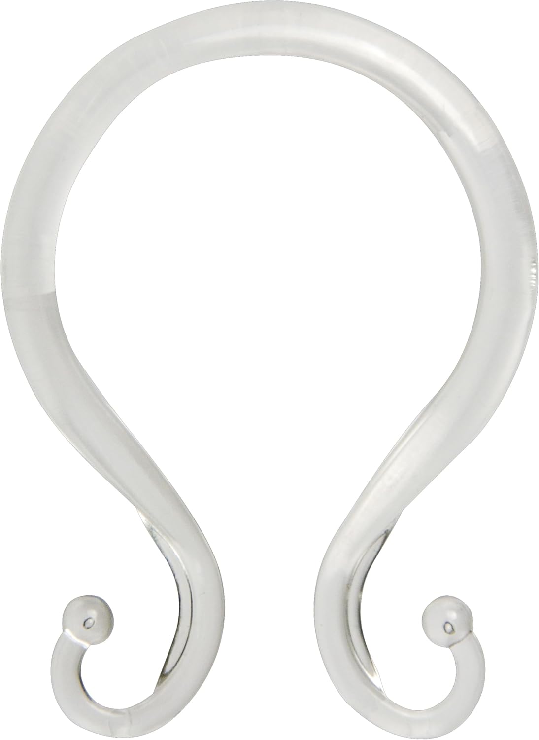 Kenney Rust-Proof Shower Curtain Rings, Double Hooks, Set of 12
