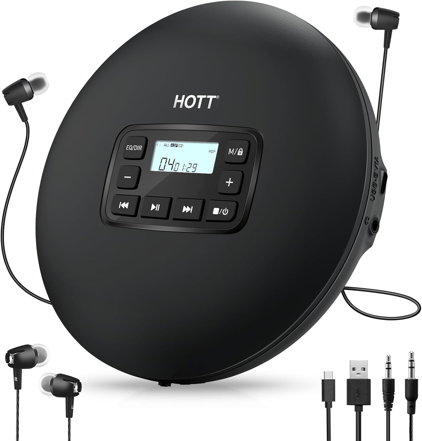 Portable CD Player with Anti-Skip Protection for Music Lovers