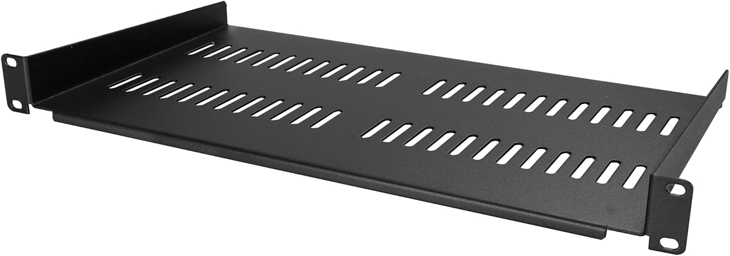 1U Vented Server Rack Shelf for 19in Network Rack & Cabinet