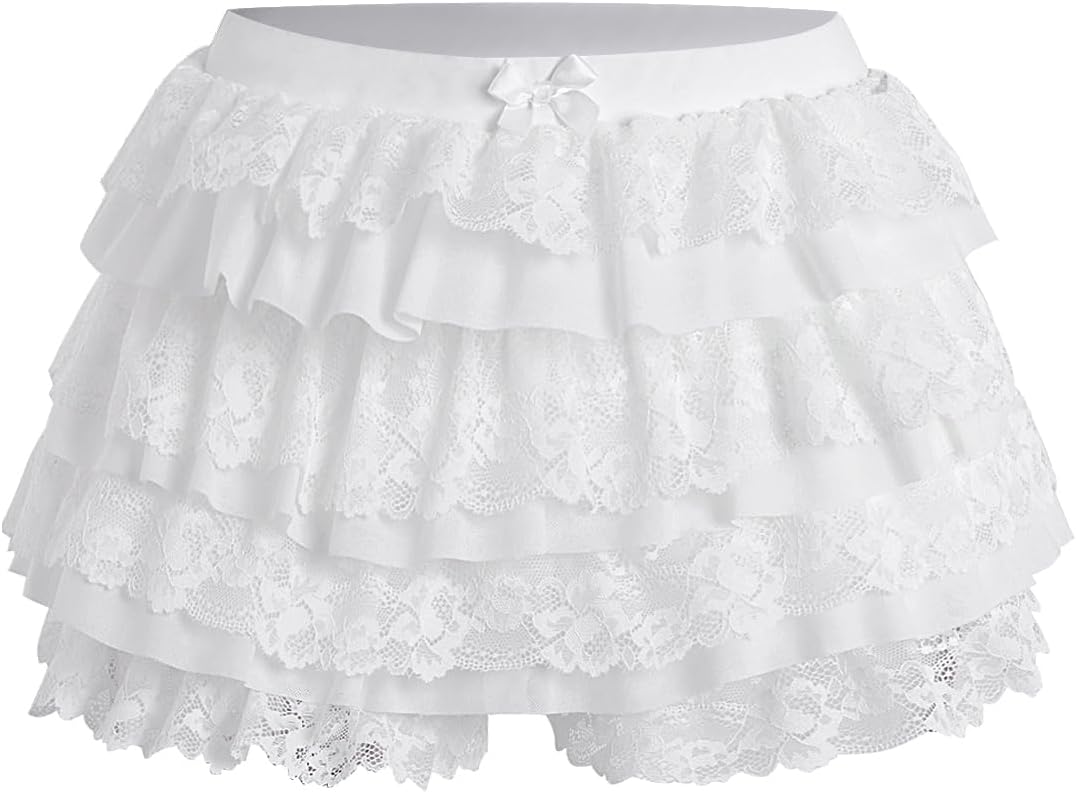 Women's Y2k Ruffle Shorts Lace Bloomers for Sweet Style