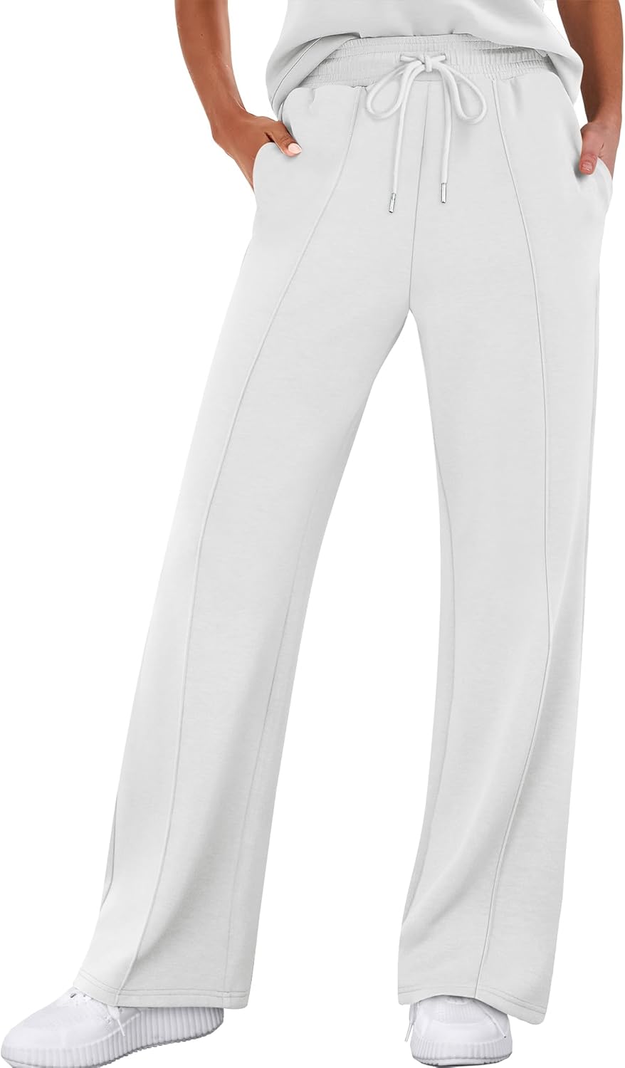 ANRABESS Women's High Waist Wide Leg Sweatpants for Comfort