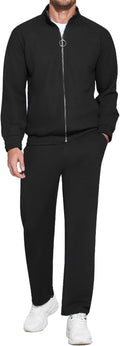 Mens 2 Piece Tracksuit Full Zip Jogging Athletic Suit for Men - Casual