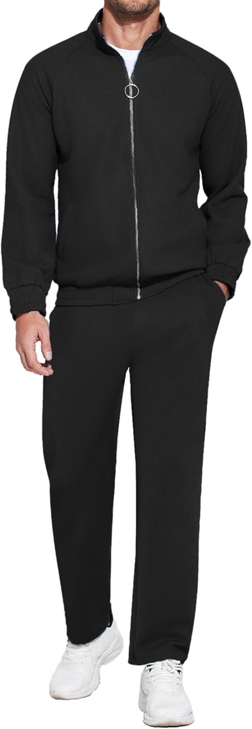 COOFANDY Mens 2 Piece Tracksuit for Casual and Athletic Wear