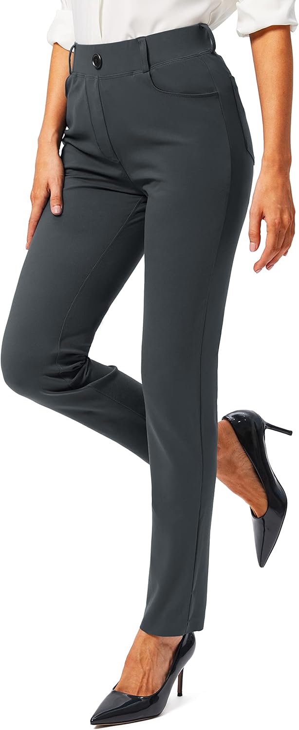 Rammus Womens Yoga Dress Pants with Pockets for Work and Casual