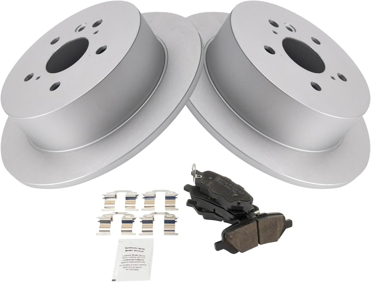 TRQ Rear Brake Pad & Rotor Kit for 2009-2015 Toyota Venza