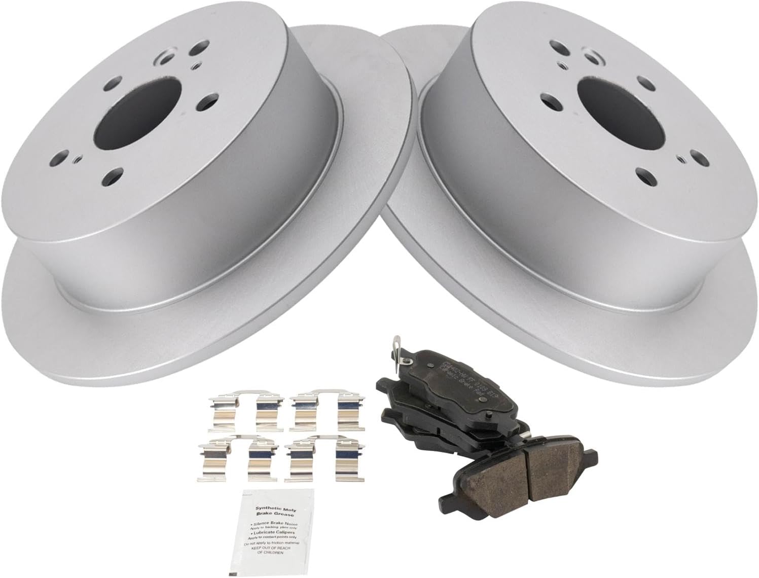 TRQ Rear Brake Pad & Rotor Kit for 2009-2015 Toyota Venza