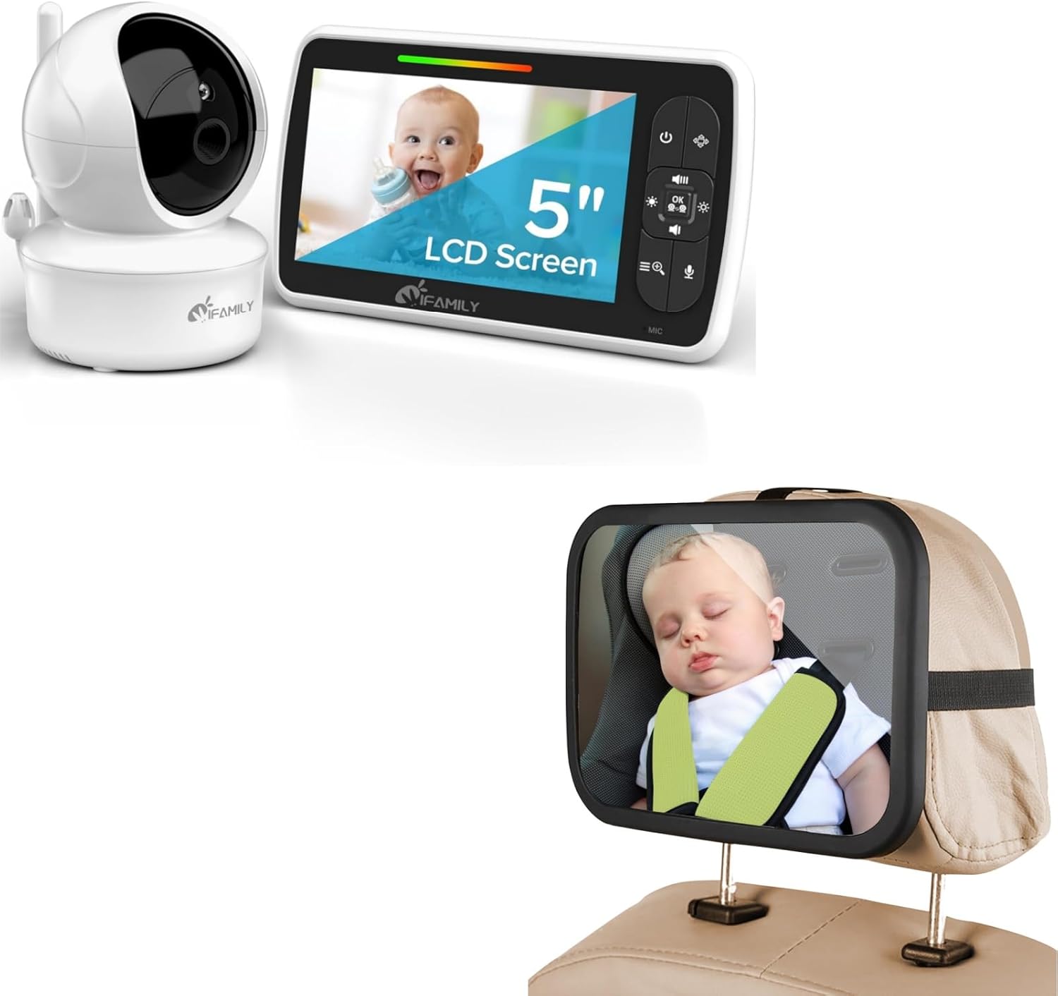 iFamily SM650 Baby Monitor & Car Seat Mirror Combo