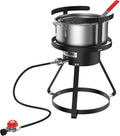 Propane Deep Fryer with 10Qt Pot - Outdoor Fryer for Fish & Wings