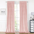 Pink Velvet Curtains 120 in for Bedroom - Thermal, Room Darkening