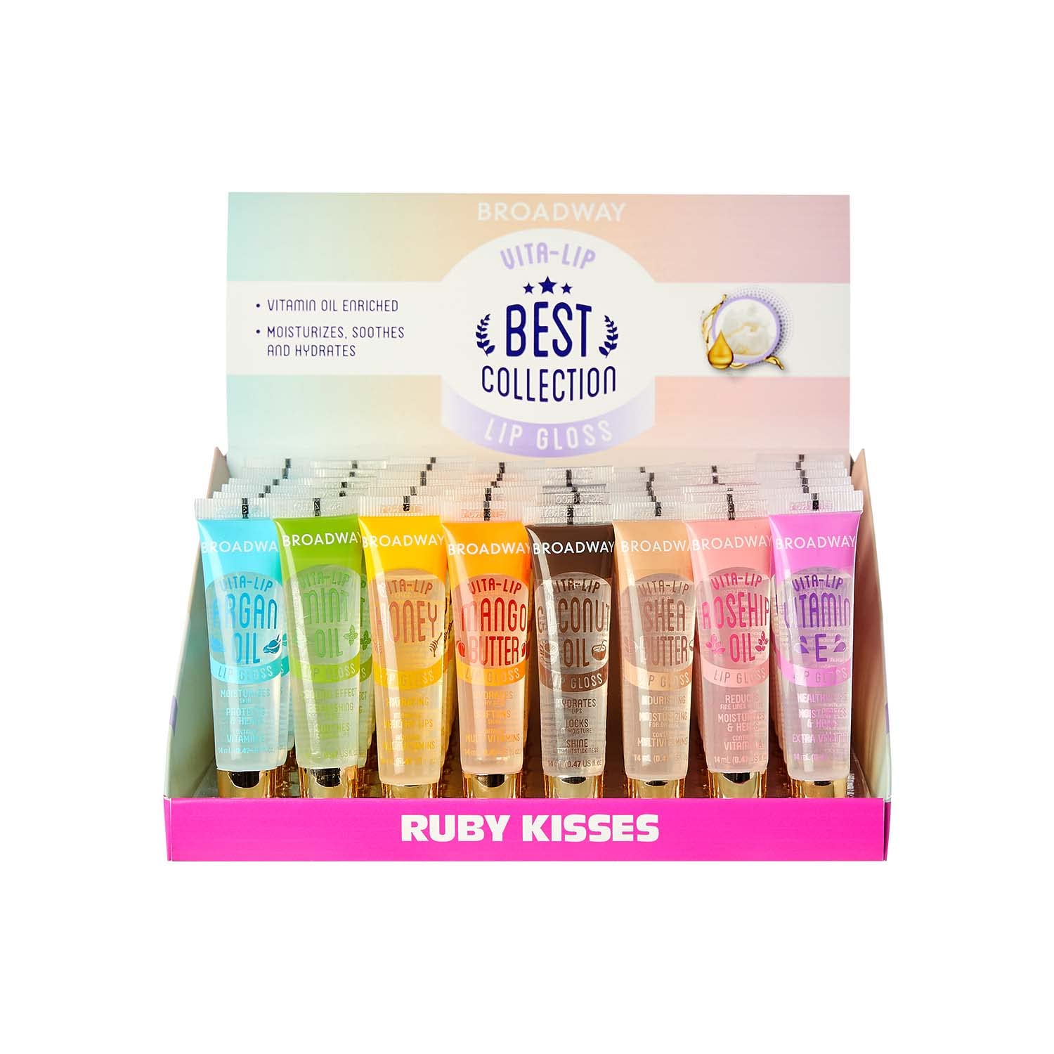 Ruby Kisses Broadway Vita-Lip Clear Lip Gloss for Hydration