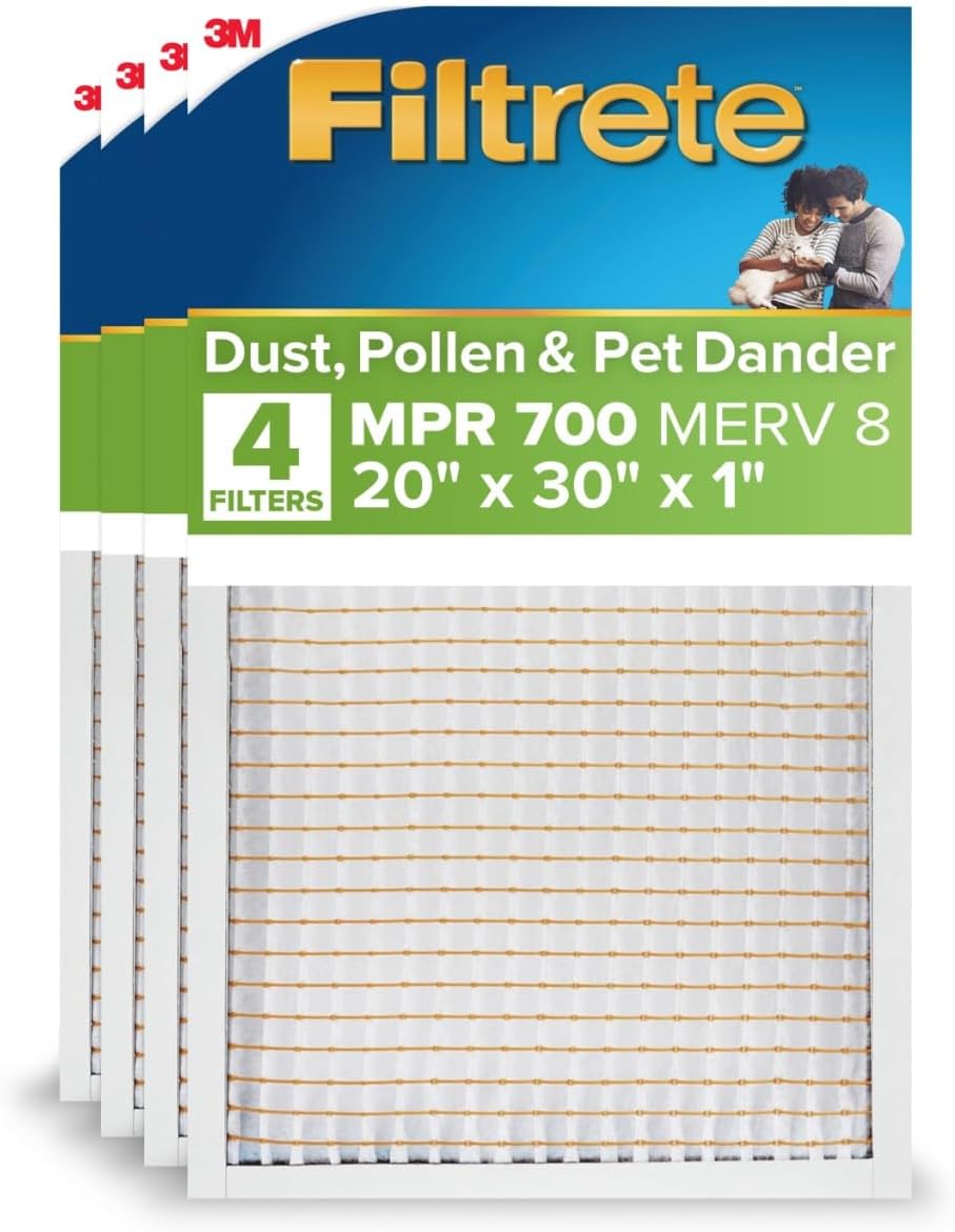 Filtrete 20x30x1 AC Furnace Air Filter, MERV 8, MPR 700