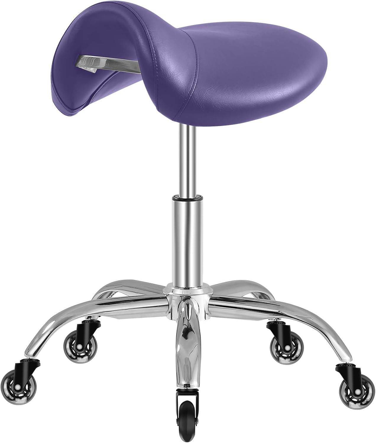 Heavy Duty Saddle Stool with Wheels for Comfort and Support
