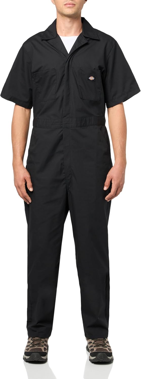 Dickies Men's Short Sleeve Coverall Zipper Front Work Jumpsuit