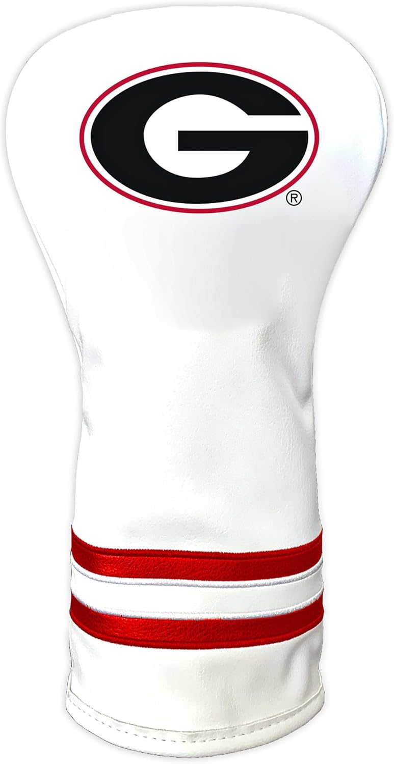 NCAA White Vintage Driver Golf Club Headcover for Team Spirit