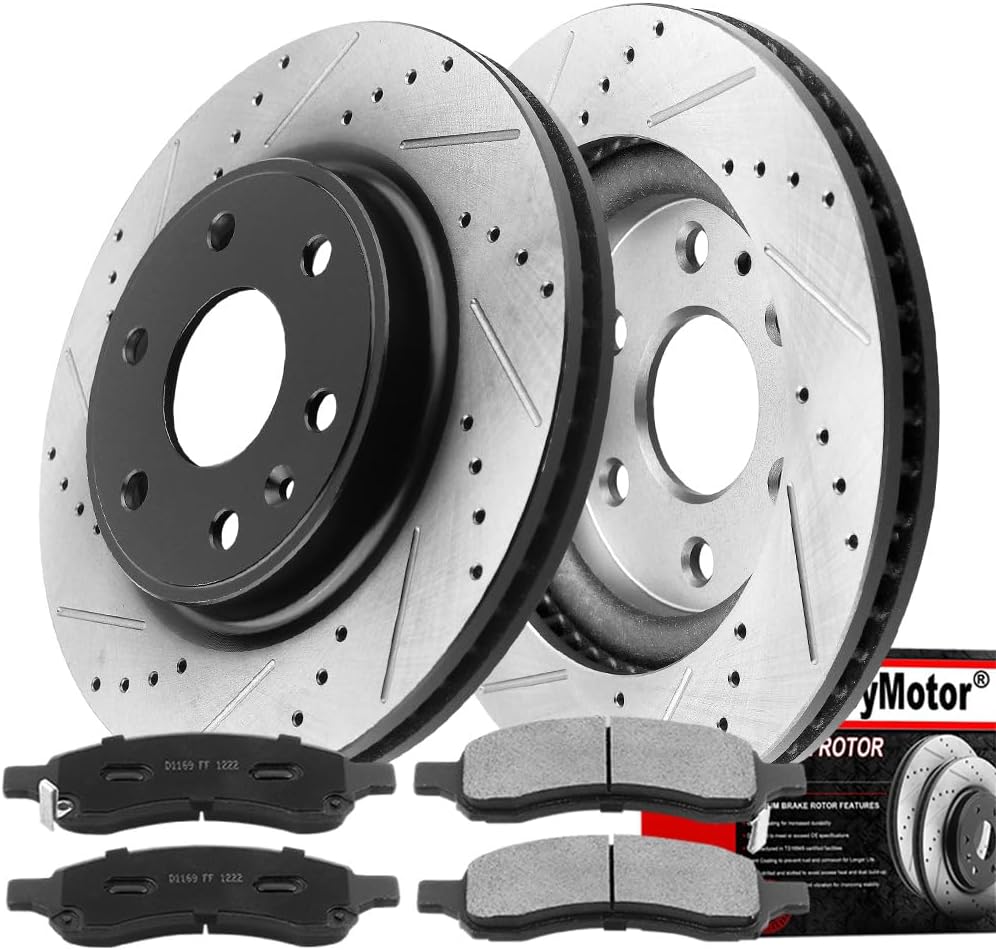 MotorbyMotor 325mm Front Brake Rotors Kit for GMC Acadia