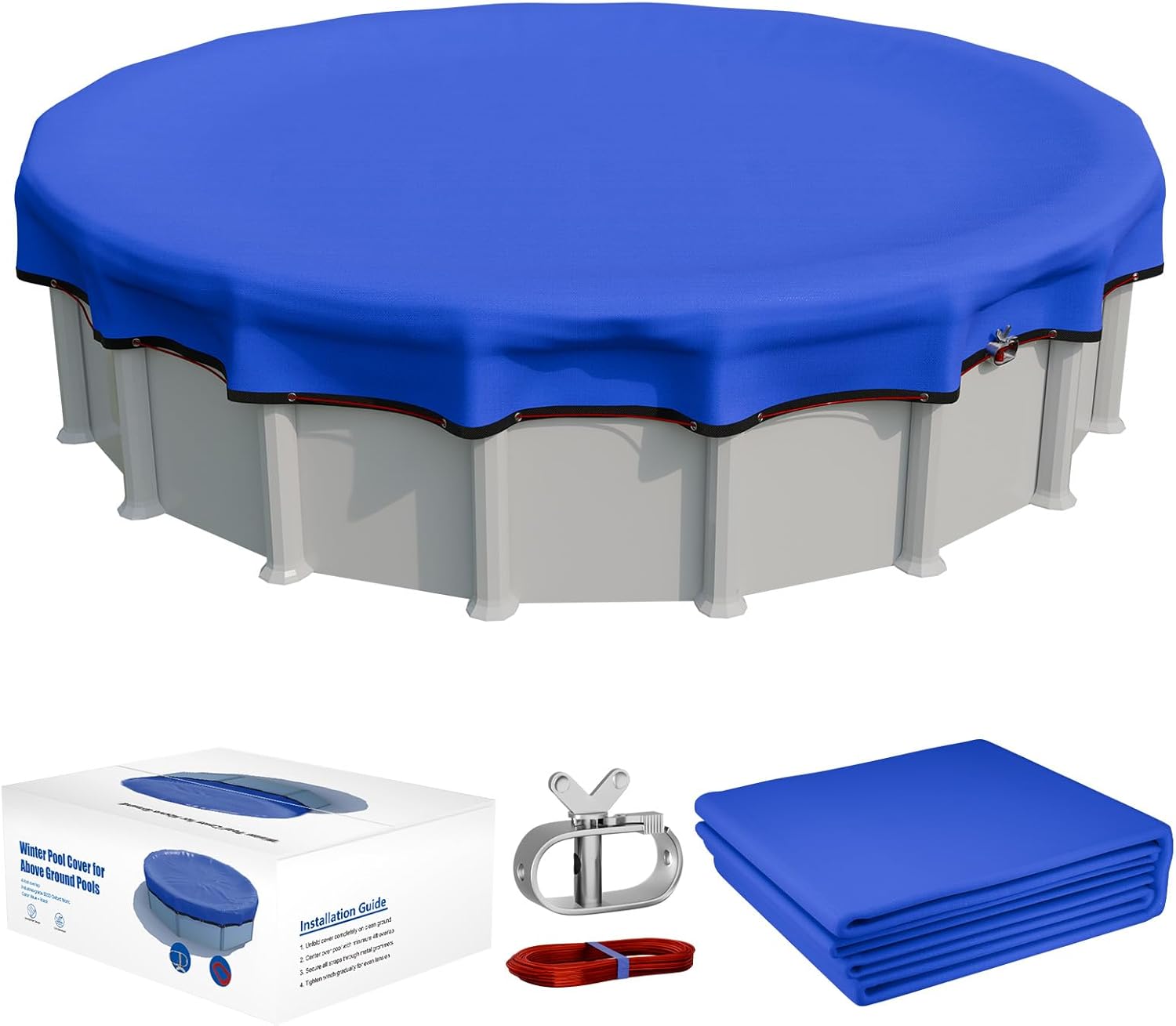 18ft to 28ft Round Winter Pool Covers for Above Ground Pools