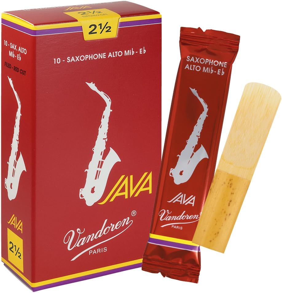 Vandoren SR2625R Alto Sax JAVA Red Reeds for Jazz Musicians