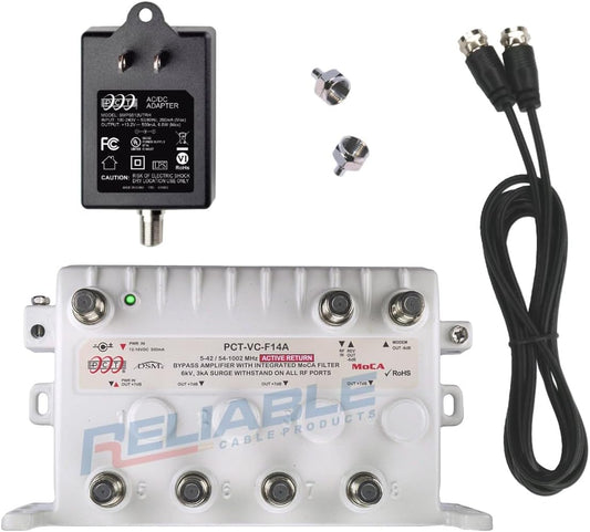 Reliable Cable 5-Port MoCA Cable TV Modem Splitter Signal Booster