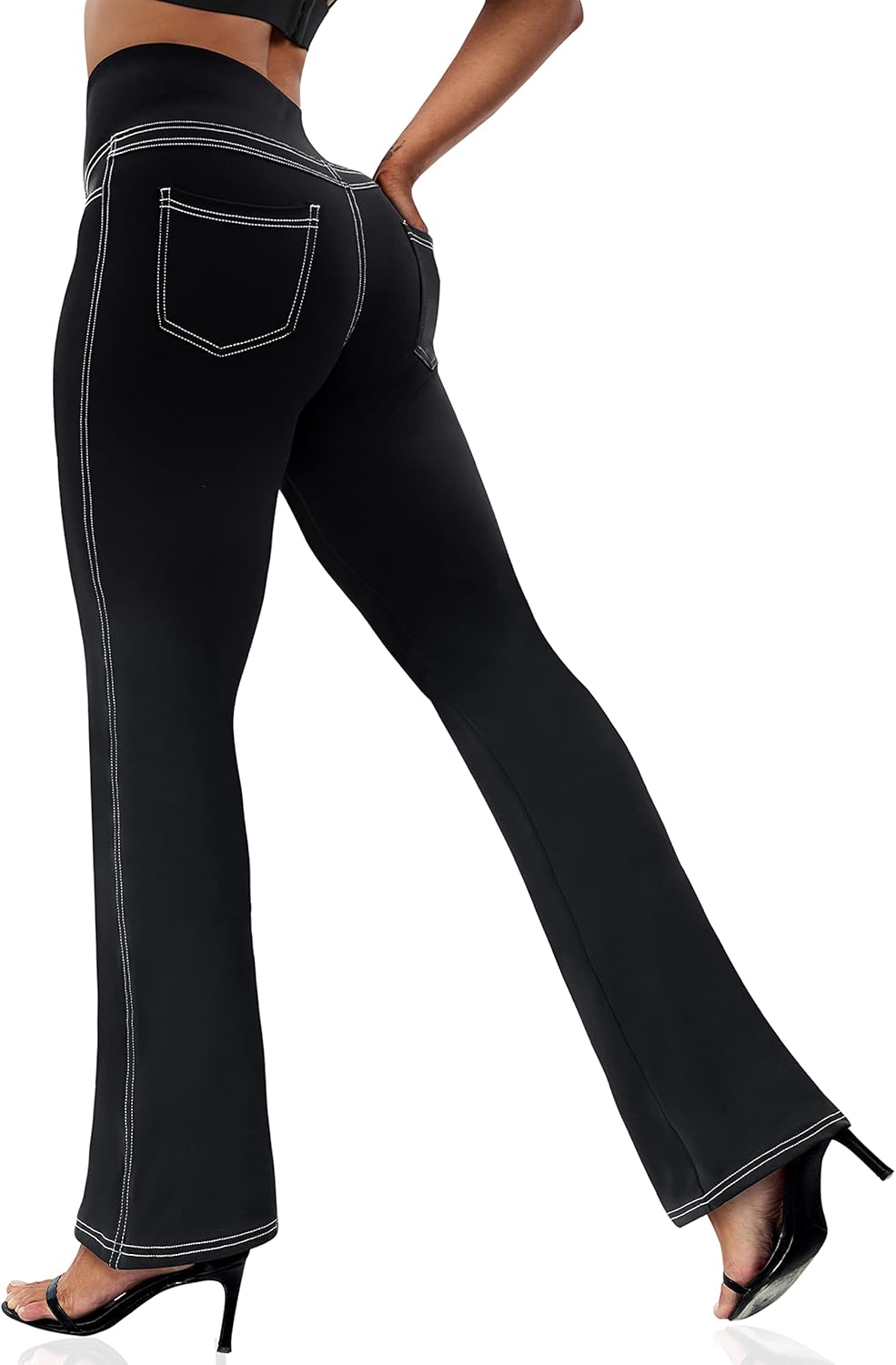 VOOVEEYA Bootcut Leggings - 4 Pocket Tummy Control Flare