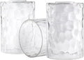 3 Pack Clear Hammered Glass Lamp Shade Replacement - Water Ripple