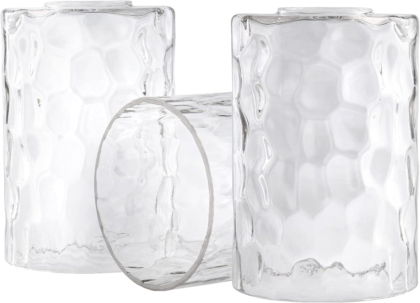 Clear Hammered Glass Lamp Shade Replacement for E26 Bulbs