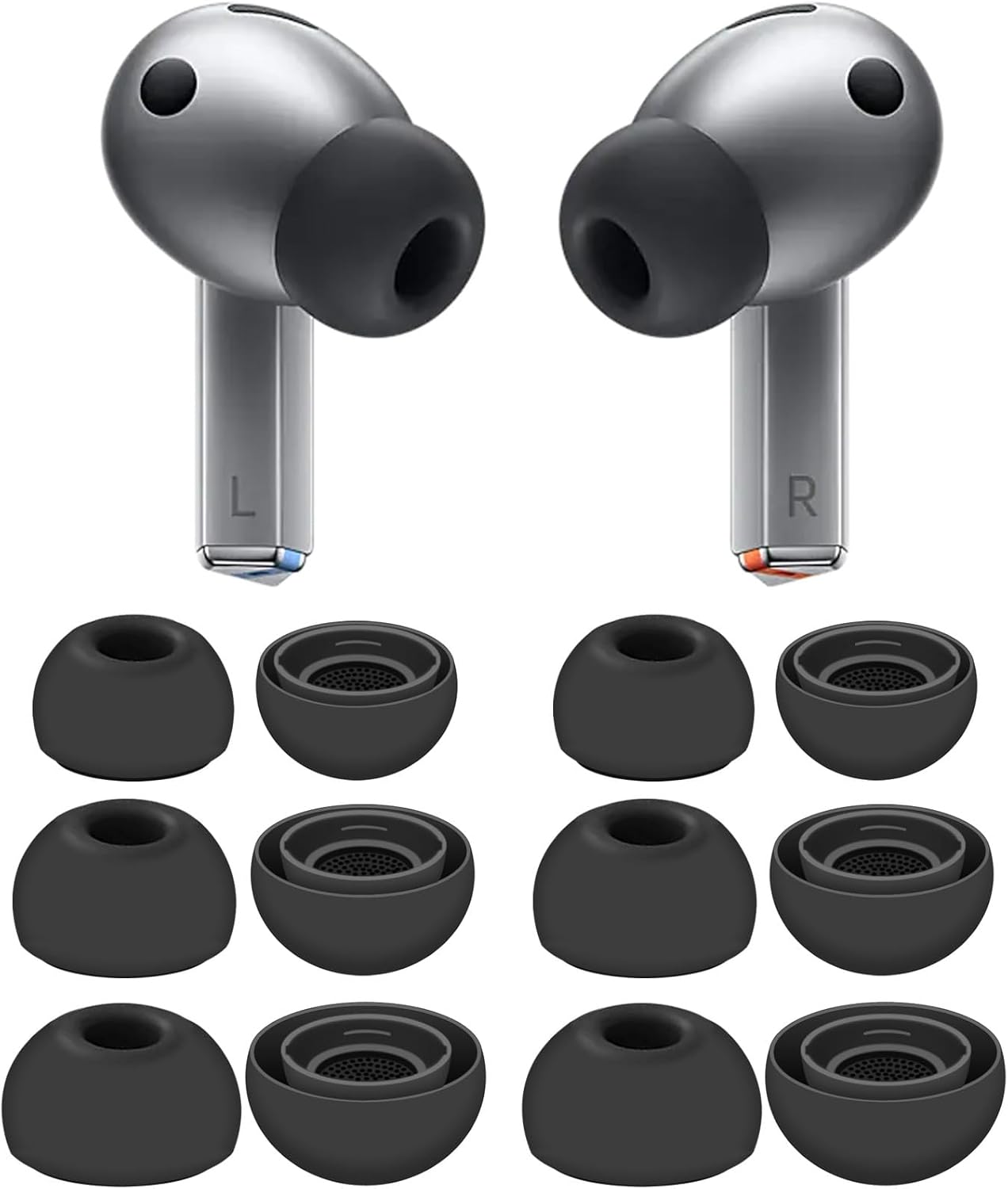 Enhanced Comfort: Galaxy Buds 3 Pro Ear Tips Set - Gray