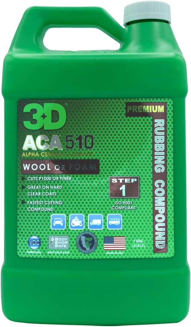 3D ACA 510 Rubbing Compound for Fast-Cutting Paint Correction