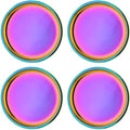Stainless Steel Plates for Kids 9in Rainbow Set - Safe & Durable