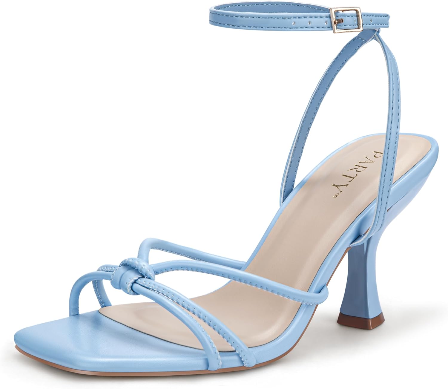 Stylish Square Open Toe Strappy Heeled Sandals for Women