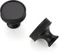 Ravinte Matte Black Knurled Cabinet Knobs 25 Pack - Durable 30mm Pulls