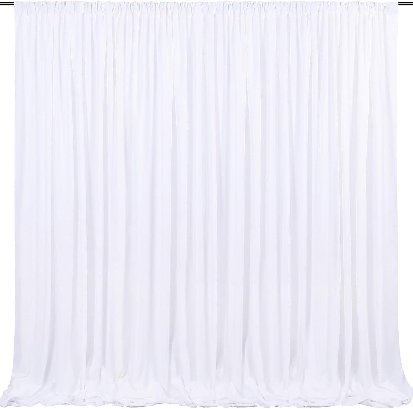 MoKoHouse 10x8 White Photography Backdrop - Thick Fabric - 2 Panels