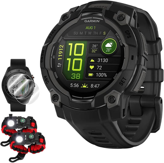 Rugged Garmin Instinct Bundle: GPS Smartwatch + Extras