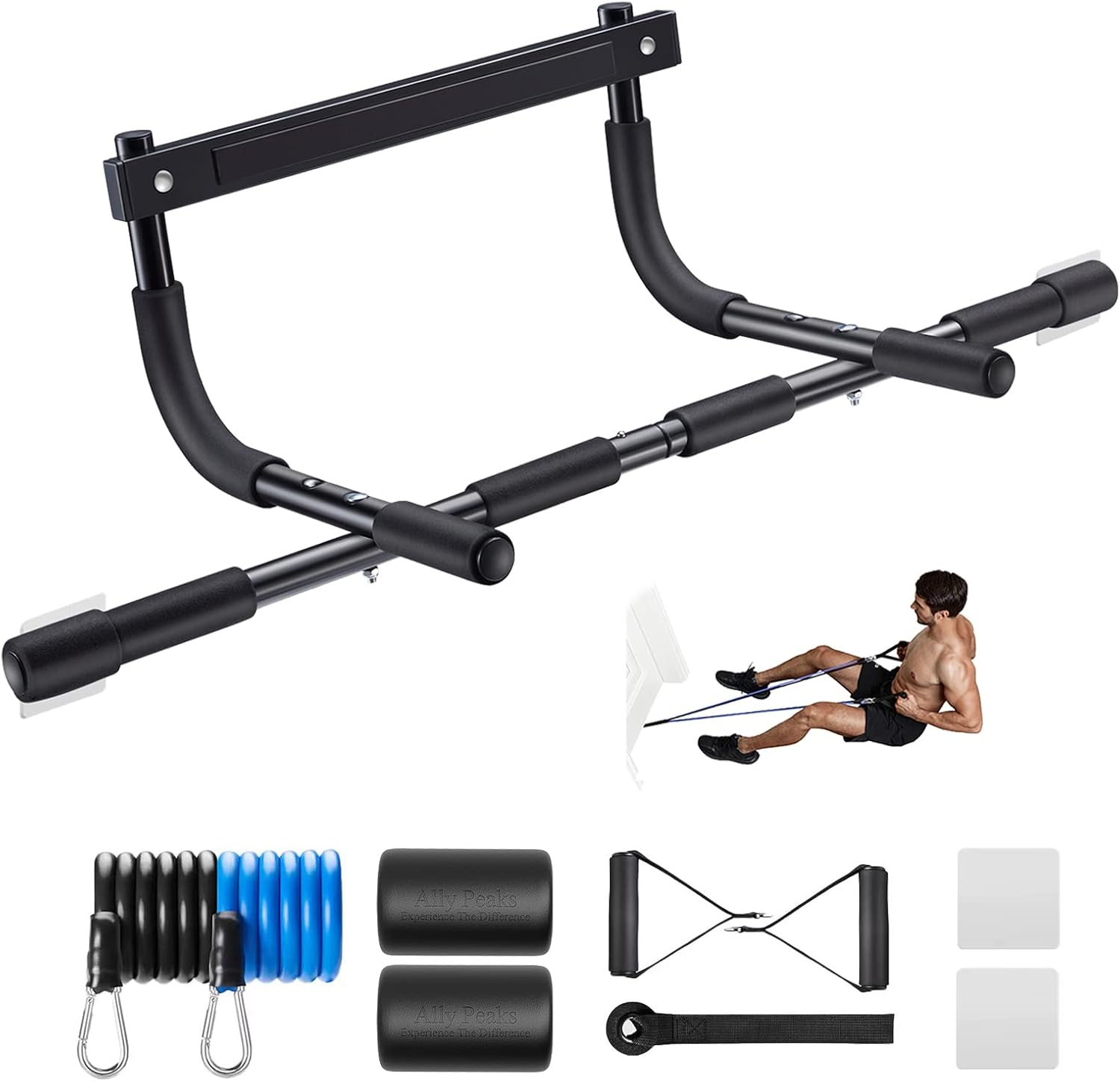 Ally Peaks Pull Up Bar for Doorway - Heavy Duty Fitness Trainer