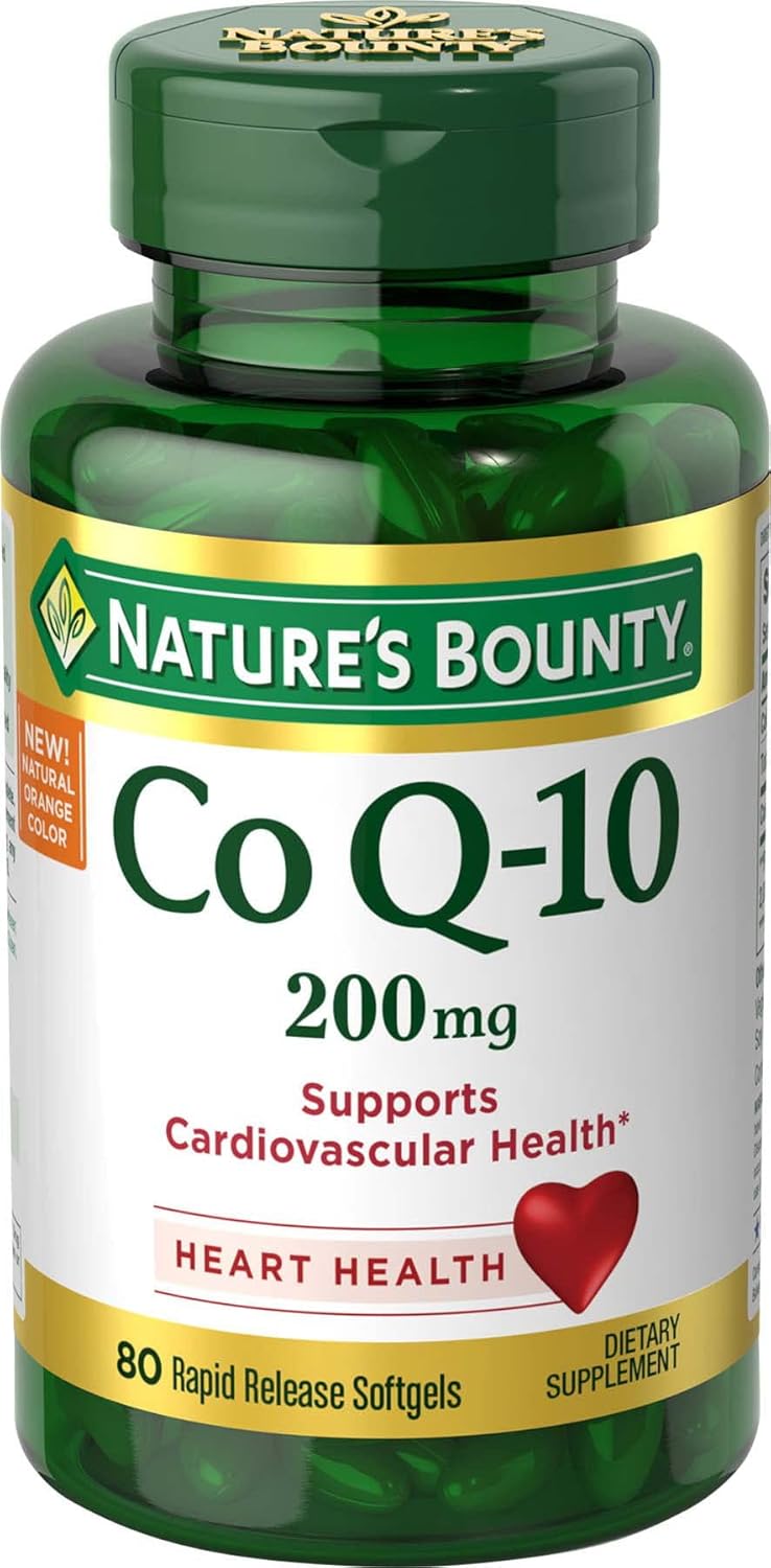 Nature's Bounty Co Q-10 200 mg Softgels for Heart Health