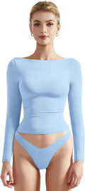 SUUKSESS Women Crew Neck Long Sleeve Crop Top for Every Occasion