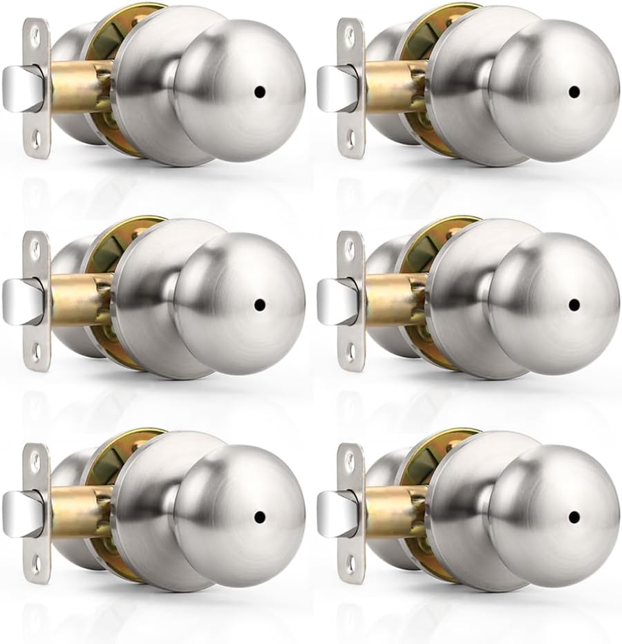 Probrico Keyless Privacy Door Knobs for Bedroom & Bathroom Use